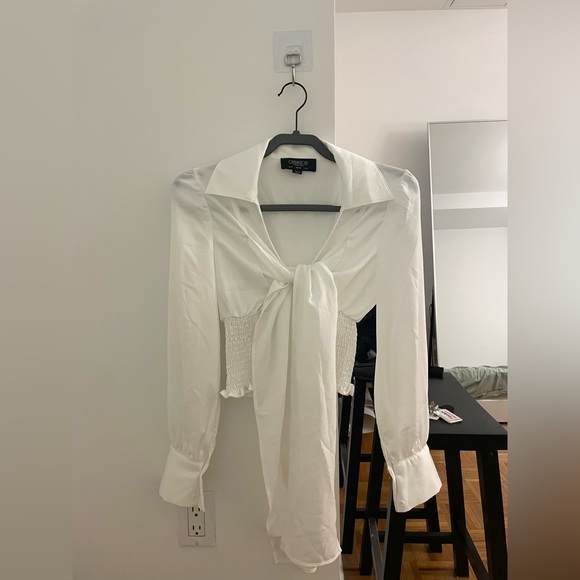 Asos White blouse with Ribbon - Picture 3 of 5